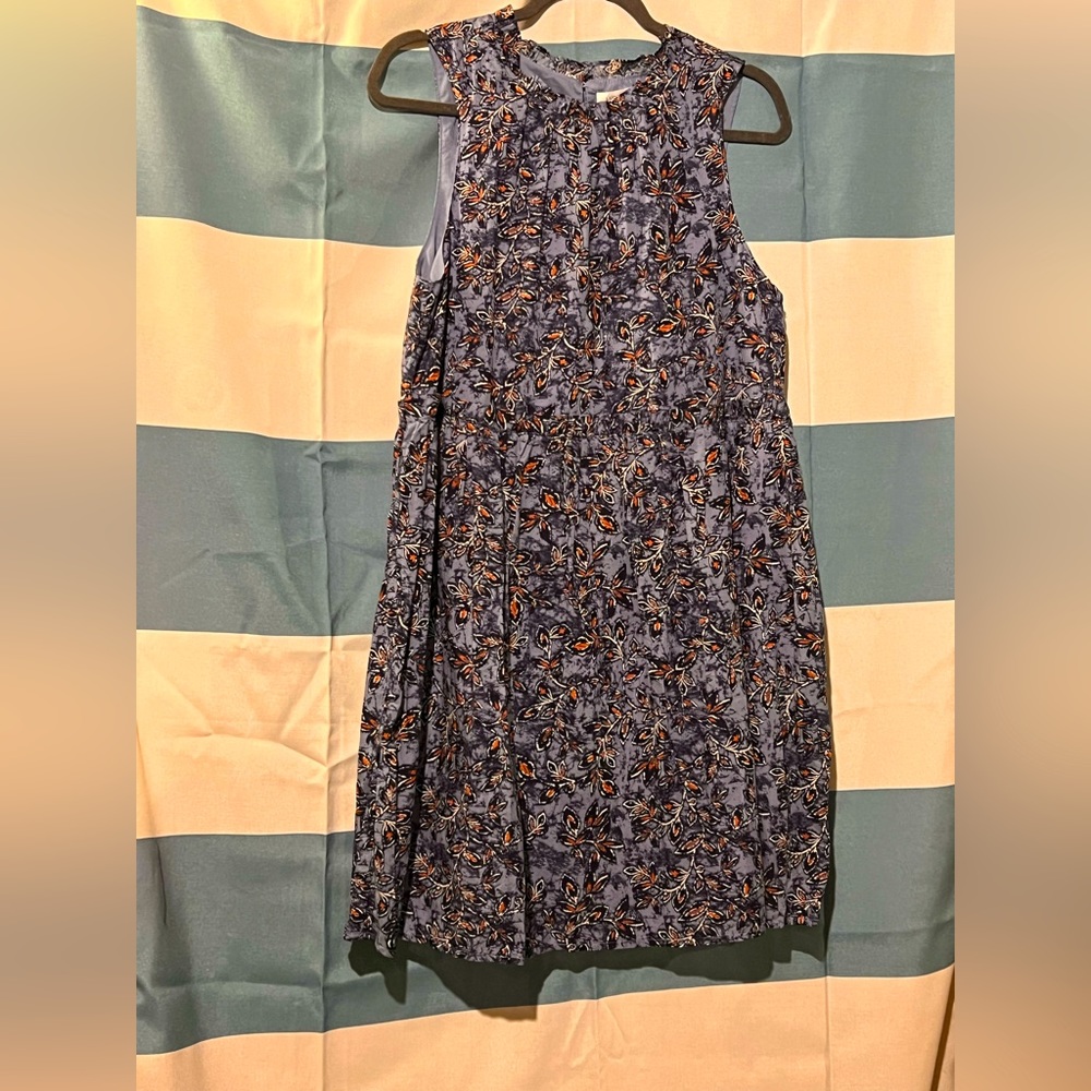 Lucky Brand size L Sleeveless Blue floral dress